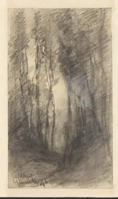 Landschap met bomen te Ginneken