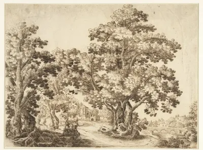 Landschap met boomgroepen