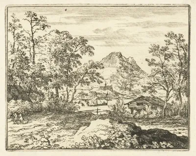 Landschap met brede rivier