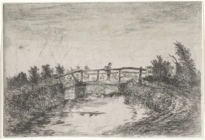 Landschap met brug