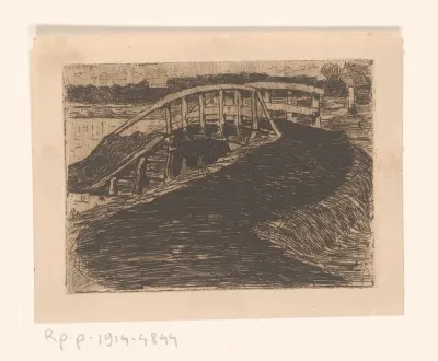 Landschap met brug