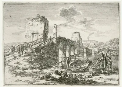 Landschap met brug, de Ponte Molle