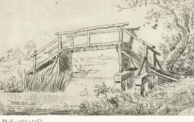 Landschap met bruggetje