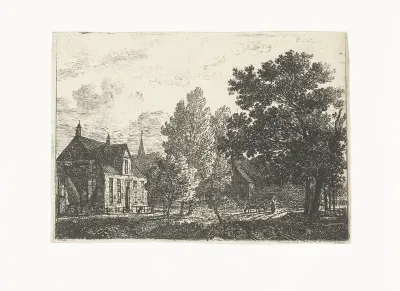 Landschap met buitenhuis