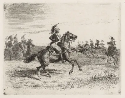 Landschap met cavaleristen