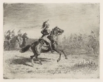Landschap met cavaleristen