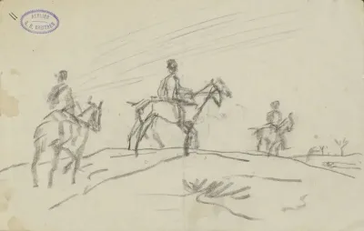 Landschap met cavaleristen
