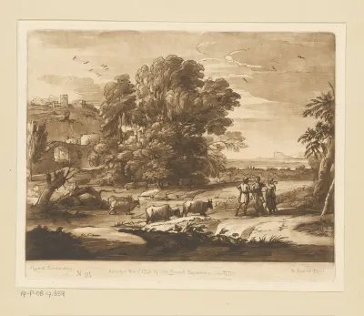 Landschap met Cephalus en Procris herenigd door Diana