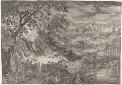 Landschap met Christus in de hof van Gethsemane
