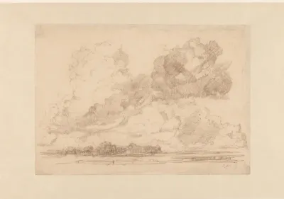 Landschap met cumolonimbuswolken