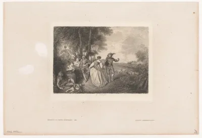 Landschap met dansende herders