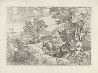 Landschap met de boetvaardige Maria Magdalena
