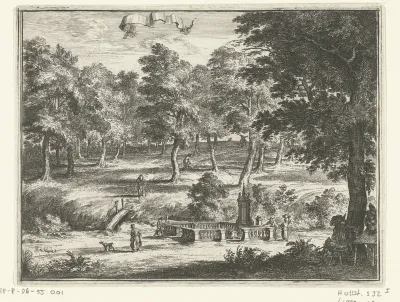 Landschap met de bron 'Acidula Smechtana'