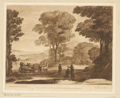 Landschap met de doop van de kamerling