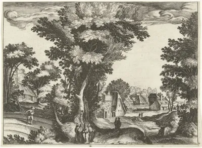 Landschap met de gelijkenis van de zaaier