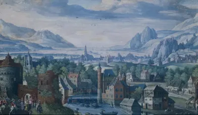 Landschap met de geschiedenis van de dochter van Jefta
