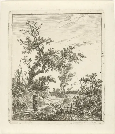 Landschap met de groentevrouw