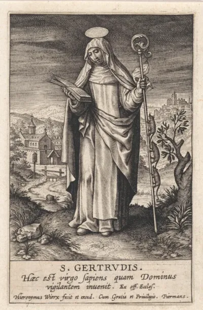 Landschap met de H. Gertrudes van Nijvel