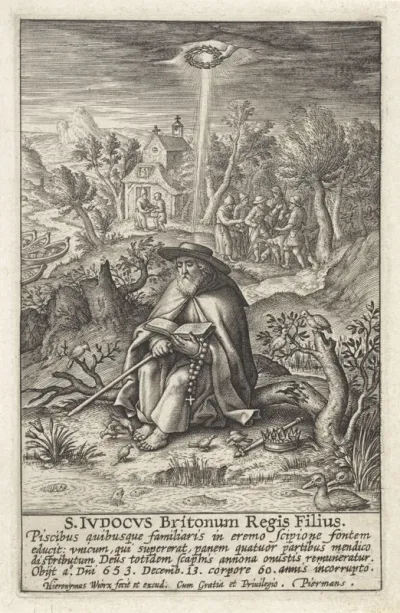 Landschap met de H. Jodocus van Ponthieu