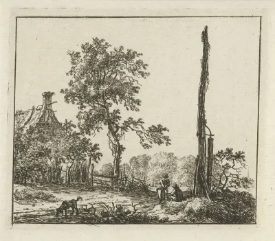 Landschap met de hoge paal