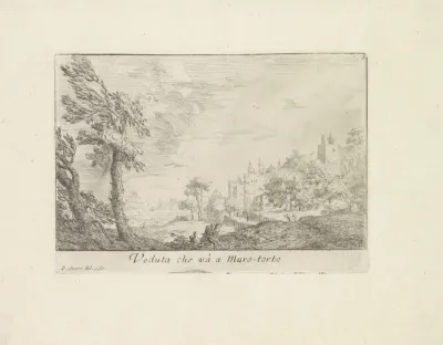 Landschap met de Muro Torto in Rome