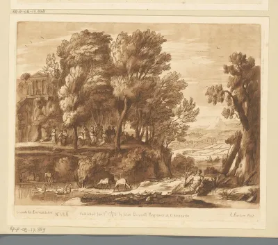 Landschap met de muzen op de berg Helicon