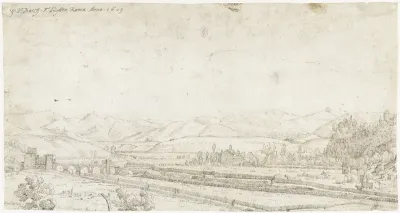 Landschap met de Ponte Milvio, buiten Rome