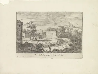 Landschap met de Porta Castello