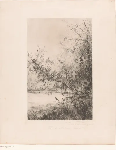 Landschap met de rivier de Bièvre