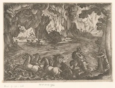 Landschap met de roof van Proserpina