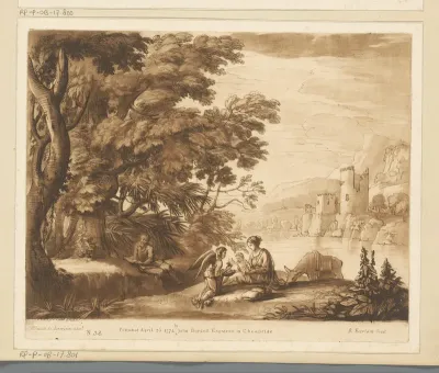 Landschap met de rust op de vlucht naar Egypte