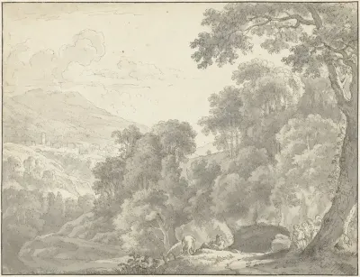 Landschap met de rust op de vlucht naar Egypte
