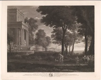 Landschap met de Tempel van Venus