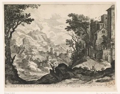 Landschap met de verloren zoon als zwijnenhoeder