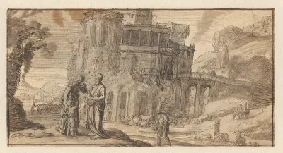 Landschap met de verstoting van Hagar