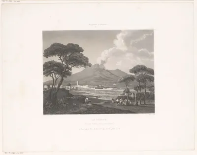 Landschap met de Vesuvius gezien vanaf Torre Annunziata