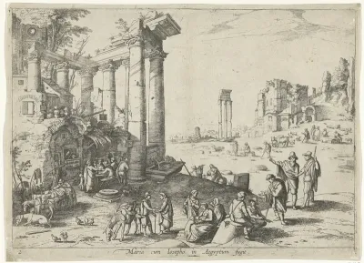 Landschap met de vlucht naar Egypte