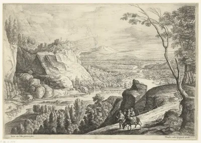 Landschap met de vlucht naar Egypte