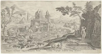 Landschap met de zelfmoord van Thisbe