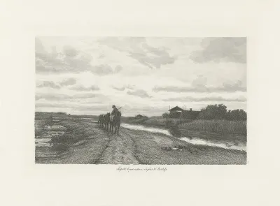 Landschap met dijk