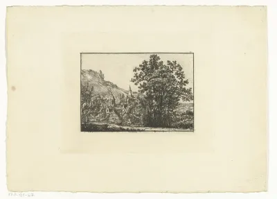 Landschap met dorp