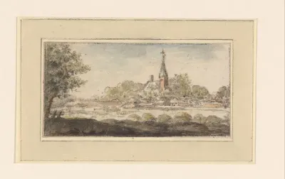Landschap met dorp