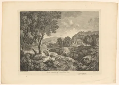 Landschap met dorpen langs een rivier
