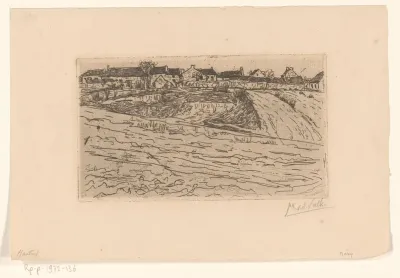 Landschap met dorpsrand (Méry-sur-Oise)