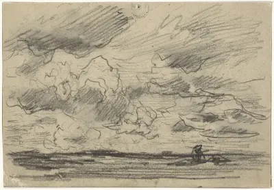 Landschap met dreigende lucht