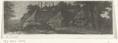 Landschap met drie boerderijen