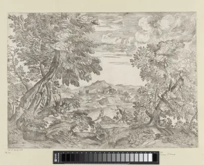 Landschap met drie mannen