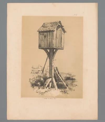 Landschap met duiventil