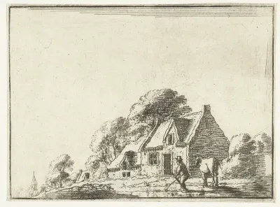 Landschap met een boerderij
