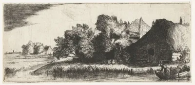 Landschap met een boerderij